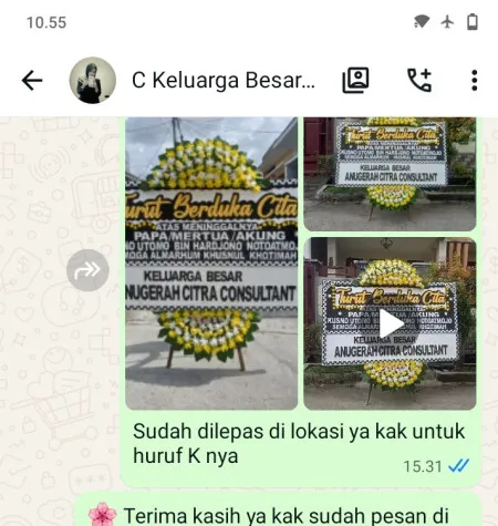 Pengiriman Papan Bunga Duka Rowolaku Kajen